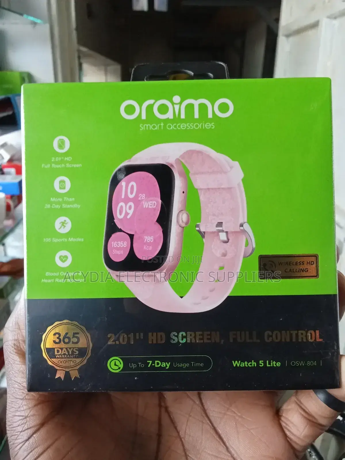 Oraimo Watch 5 Lite Smartwatch 2.01 Hd Screen