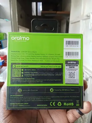 Oraimo Watch 5 Lite Smartwatch 2.01 Hd Screen