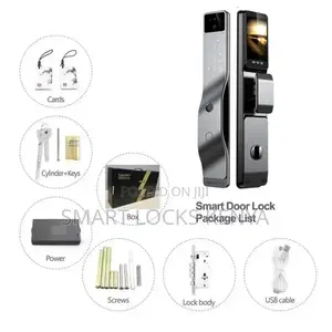 3d Face Recognition Door Lock With Cameras Audio Intercom
