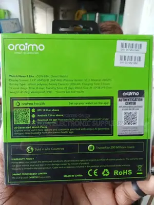 Oraimo Watch Nova 2 Lite 1.93"Amoled Smart Watch