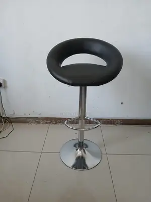 Chrome-Plated Steel Base Lounge Bar Stool