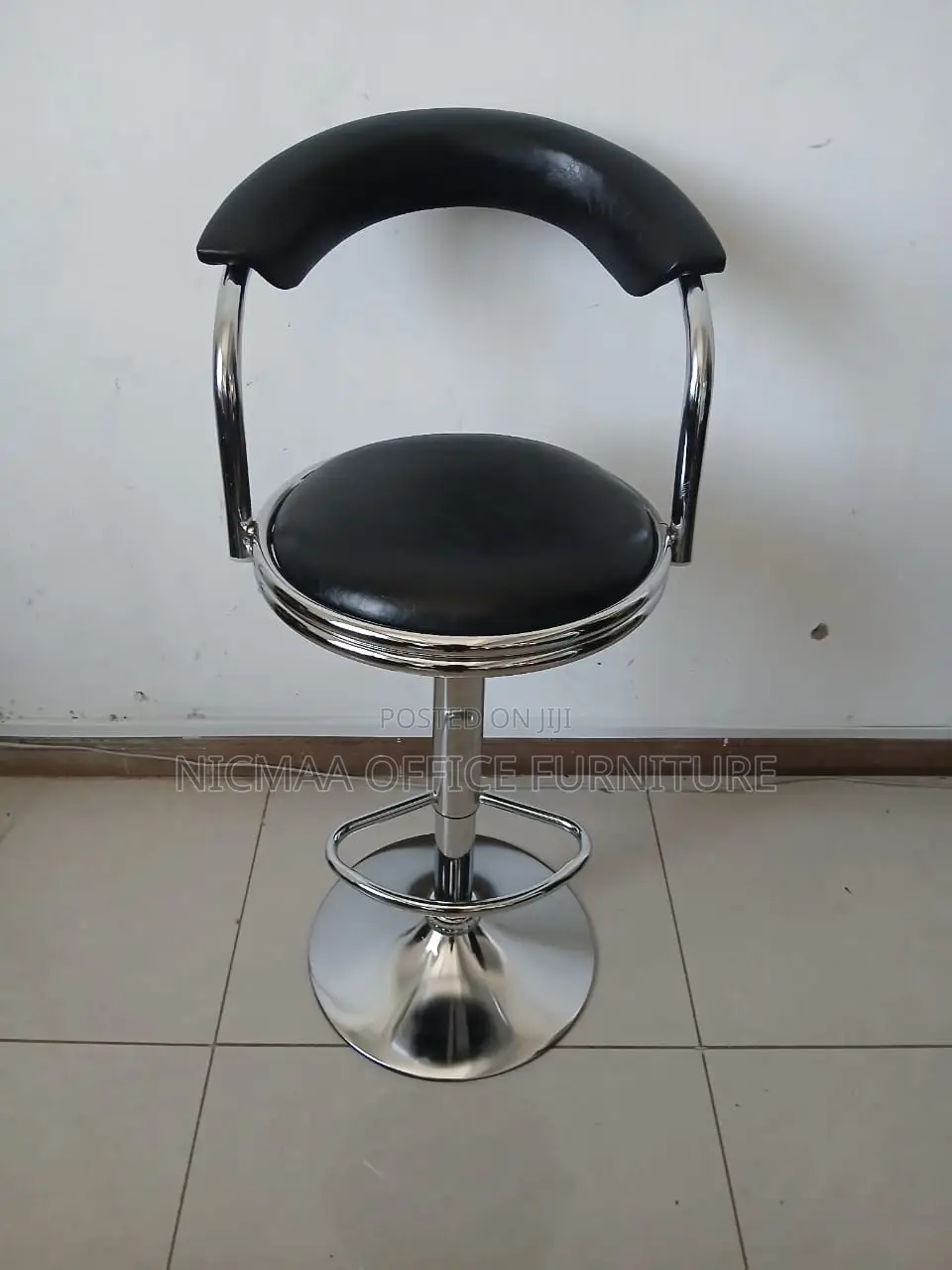 Adjustable Chrome Bar Stool