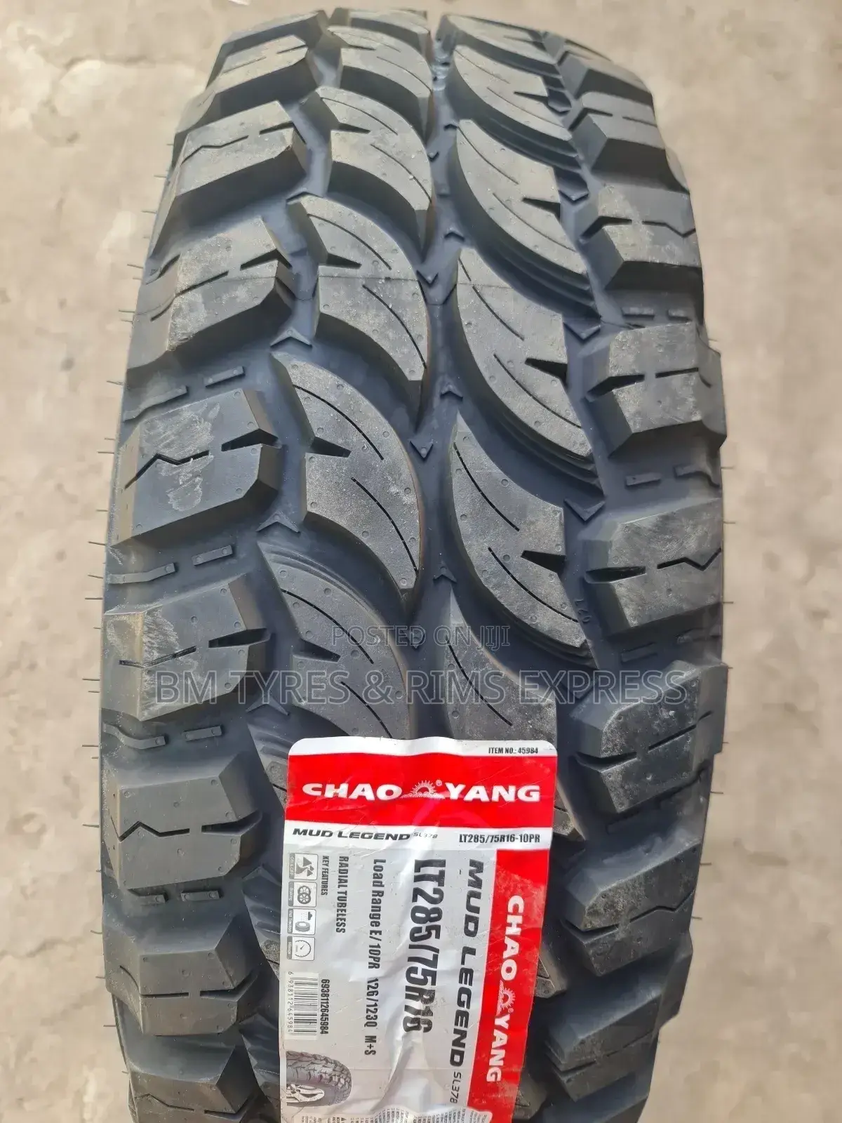 285 /75 R16 Chaoyang Tyres (Mud Terrrain) Mud Legend.