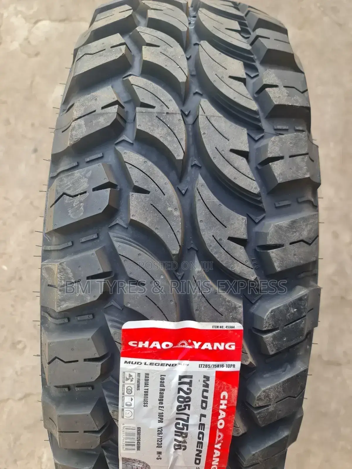 285 /75 R16 Chaoyang Tyres (Mud Terrrain) Mud Legend.