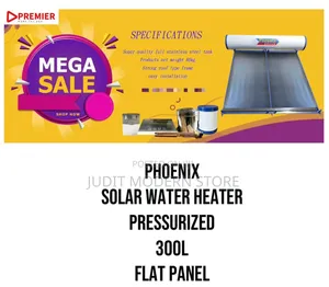 Phoenix Solar Water Heater 300l Pressurized Flat Panel
