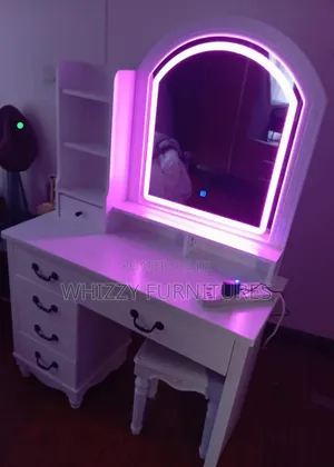 Dressing Table With Lighted Mirror