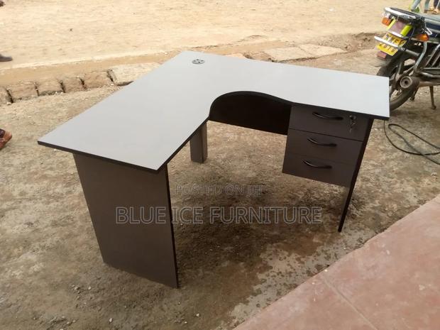 Grey L-Shape Office Desk - thumbnail 2