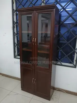 2-Door Half Glass Tall Executive Display Cabinet