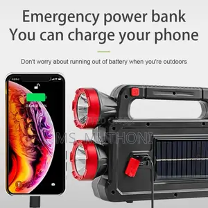 2 Bulbs and 2 Led Flashlight Indoor/ Outdoor Portable Lamp
