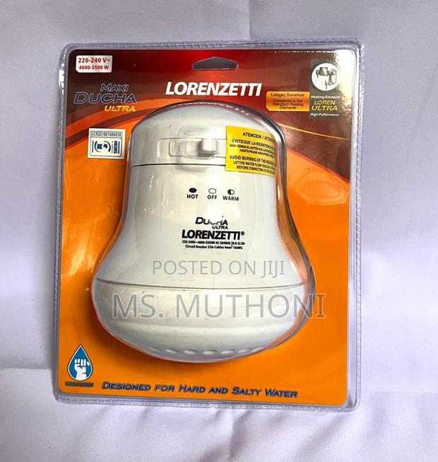 Original Lorenzetti Instant Hot Water Shower for Fresh and Salty Water