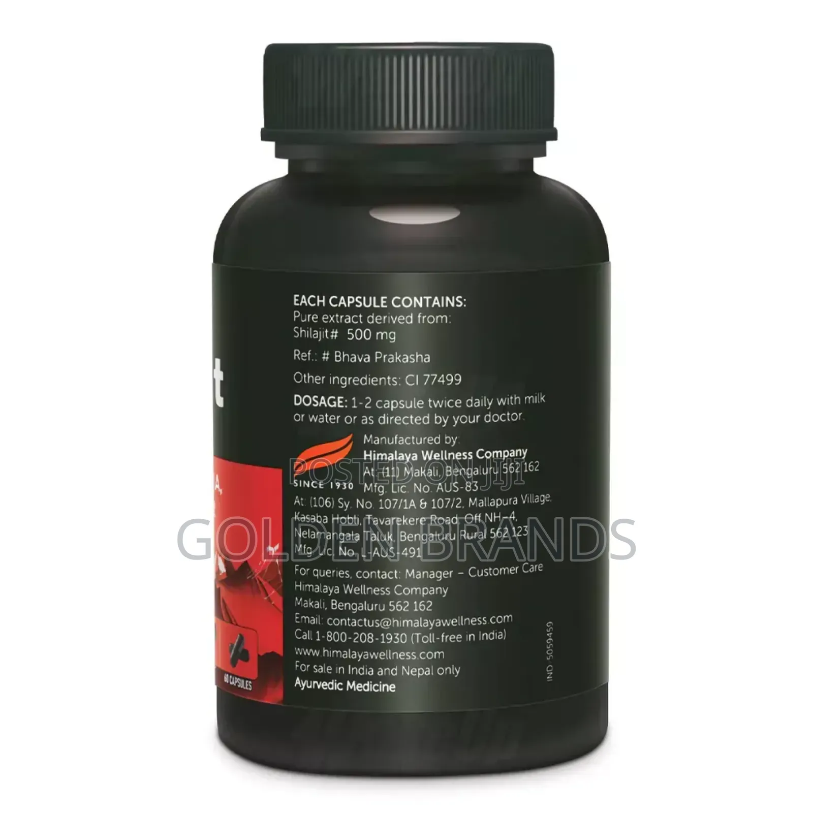 Premium Himalaya Shilajit Boost Stamina, Energy Testosterone 60 Caps