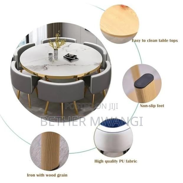 7 Pc Round Dining Table Set in Kenya - thumbnail 2