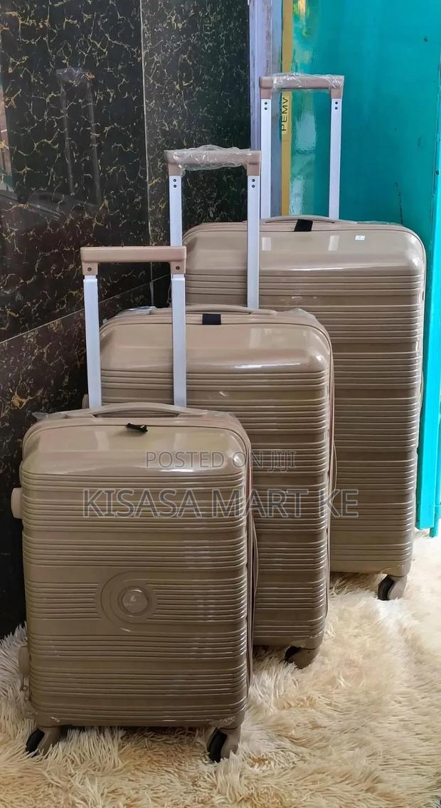 3 in 1 Unbreakable Double Zip Rubber Suitcase. - thumbnail 3