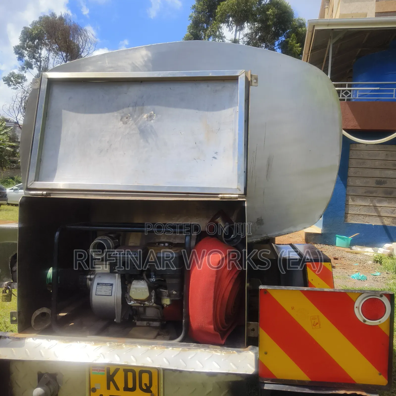 Stainless Steel Water Bowser Transporter Truck + Pump & Meter