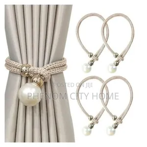 Upgraded Modern Pearl Curtain Holders