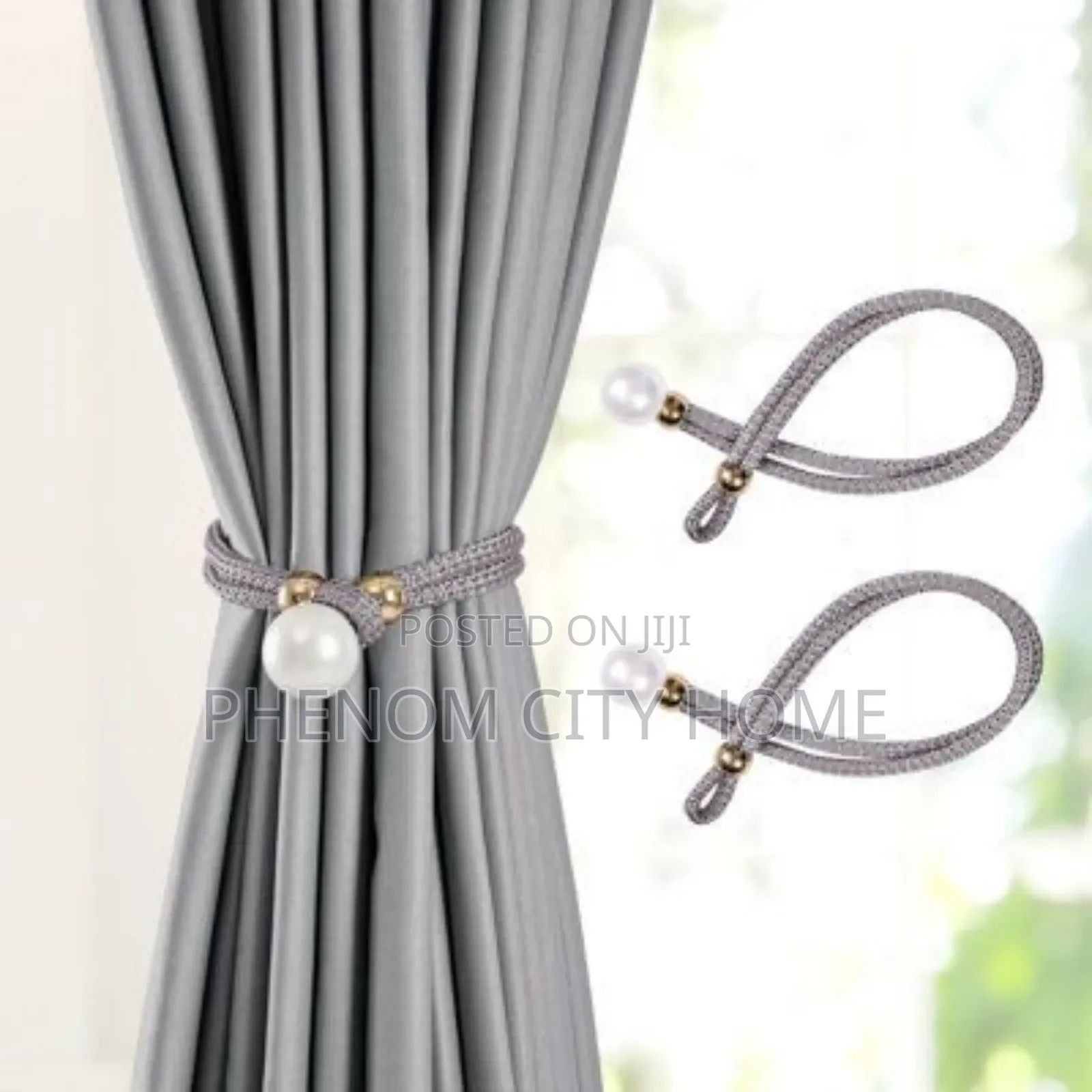 Upgraded Modern Pearl Curtain Holders