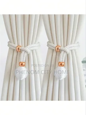 Upgraded Modern Pearl Curtain Holders