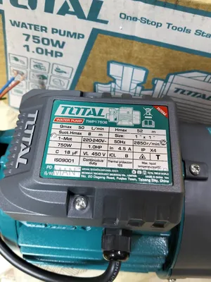 New Total Water Pump 1 Hp 52m Height 50 Litres  Per Minute
