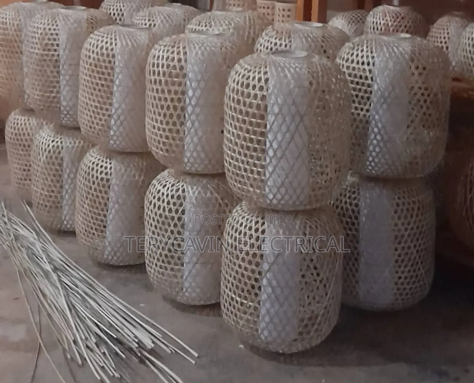 Oval Shape Bamboo Hanging Lights Shades