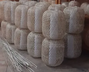 Oval Shape Bamboo Hanging Lights Shades