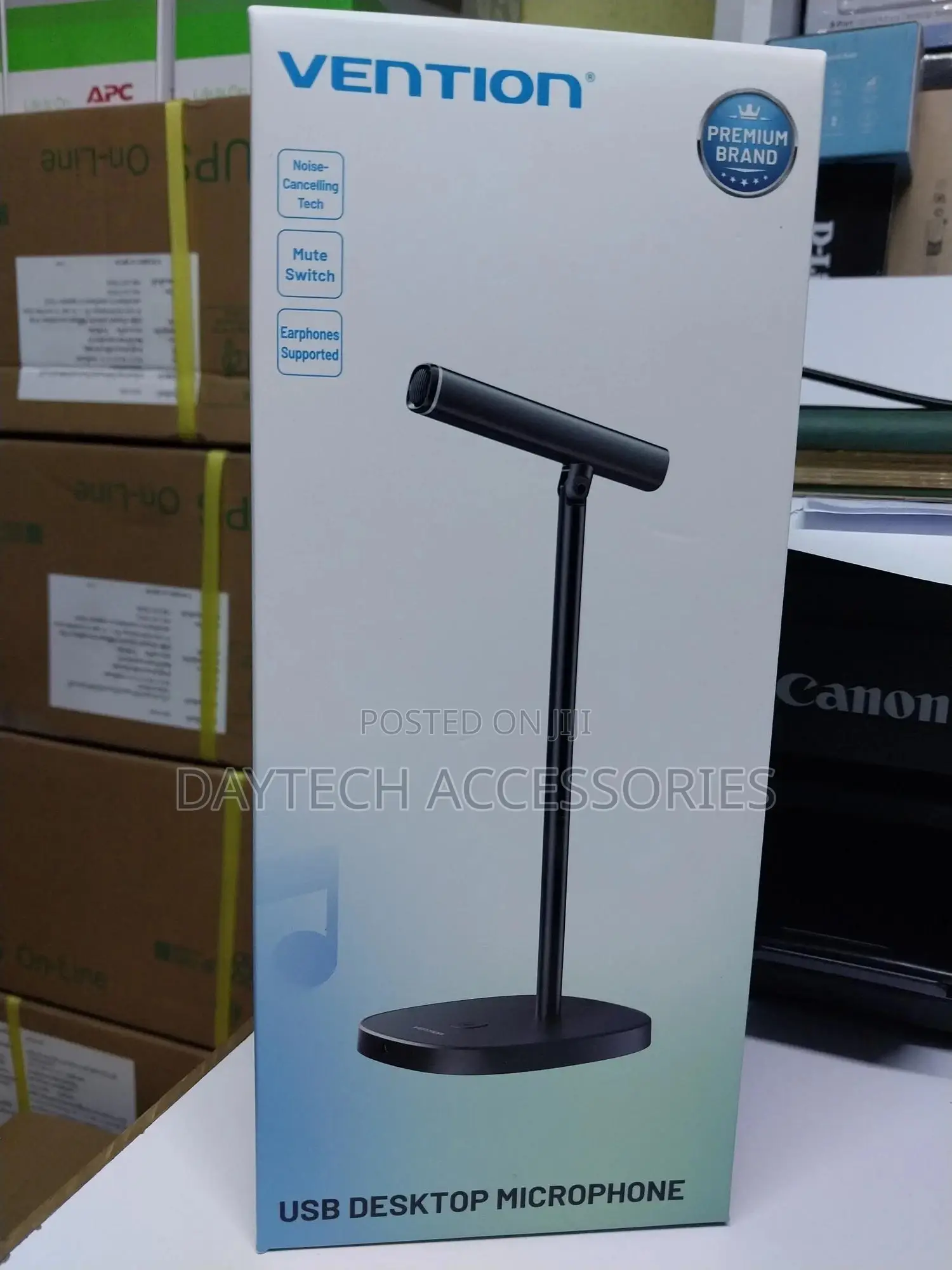 Vention Usb Desktop Microphone With Mute Button Black