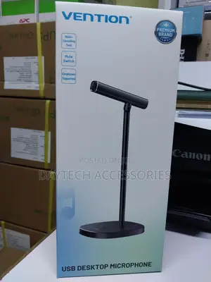 Vention Usb Desktop Microphone With Mute Button Black