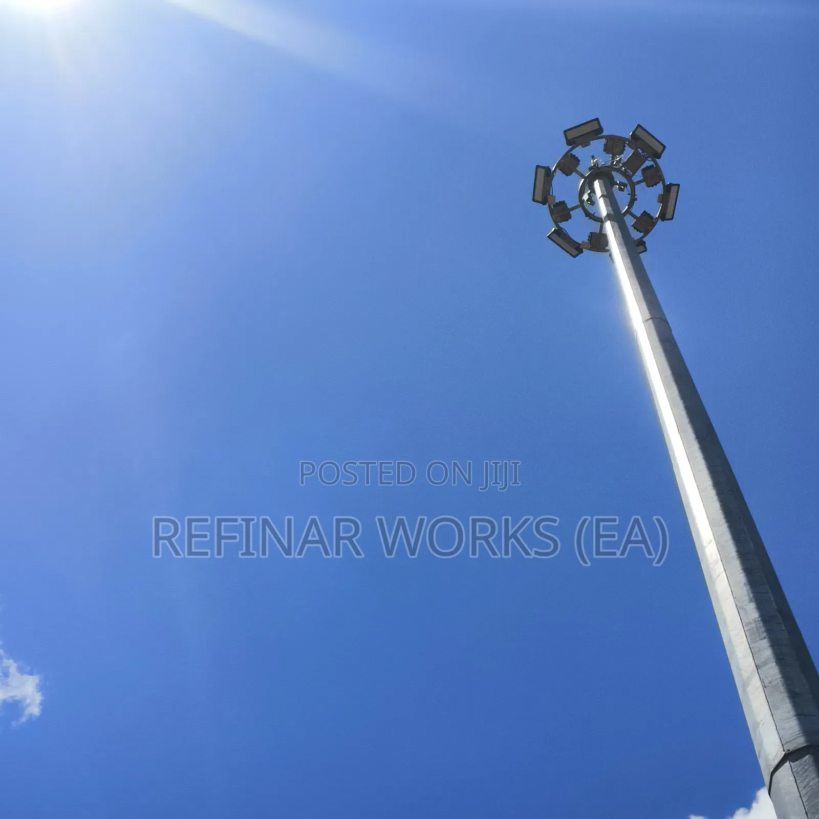 20 - 30 Meters Solar & Grid Hybrid High Mast Lighting System