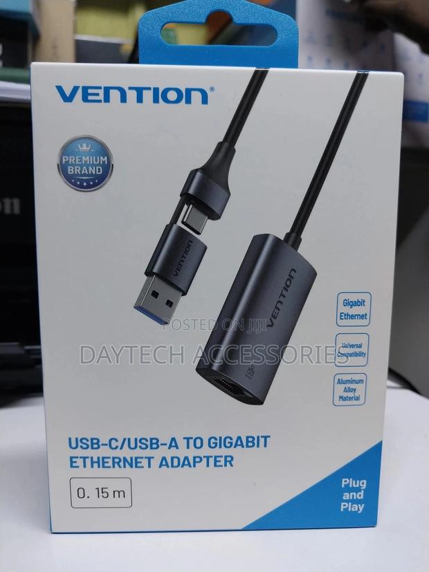 Vention Usb-C/Usb-a 0.15m to 1000m Ethernet Adapter. - thumbnail 2