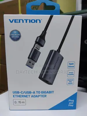 Vention Usb-a/Usb-C to Gigabit Ethernet Adapter - Grey