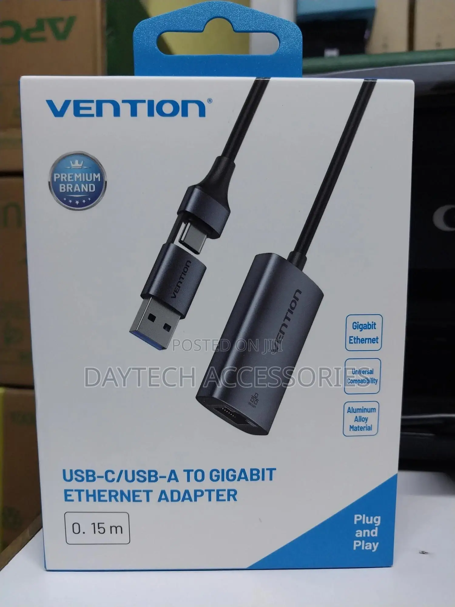 Vention Usb-a/Usb-C to Gigabit Ethernet Adapter - Grey