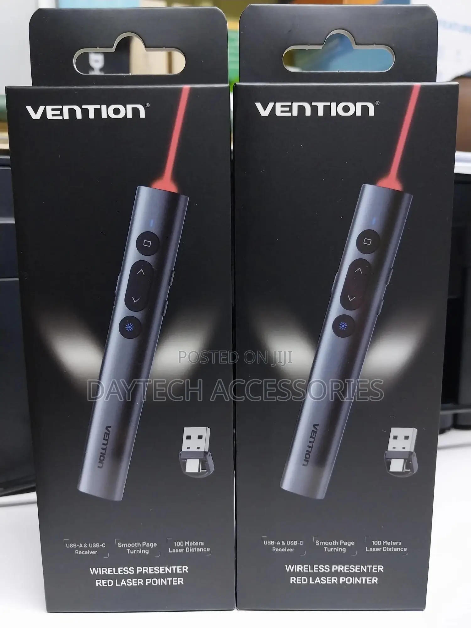 Vention Wireless Presentation Clicker With Red Laser Pointer 2.4ghz.