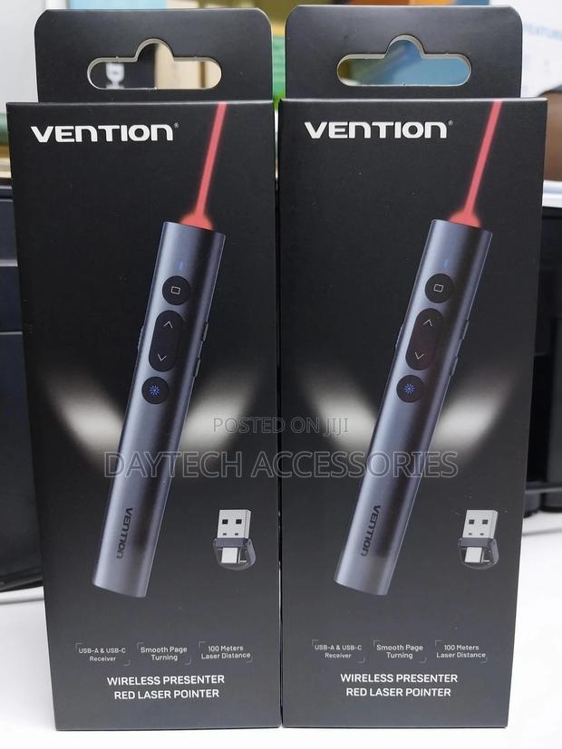 Vention Wireless Presentation Clicker With Red Laser Pointer 2.4ghz. - thumbnail 2