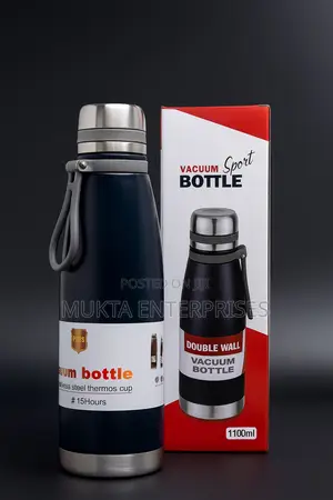 Premium Double Wall Vacuum Bottle – 1100ml Stainless Steel Flask