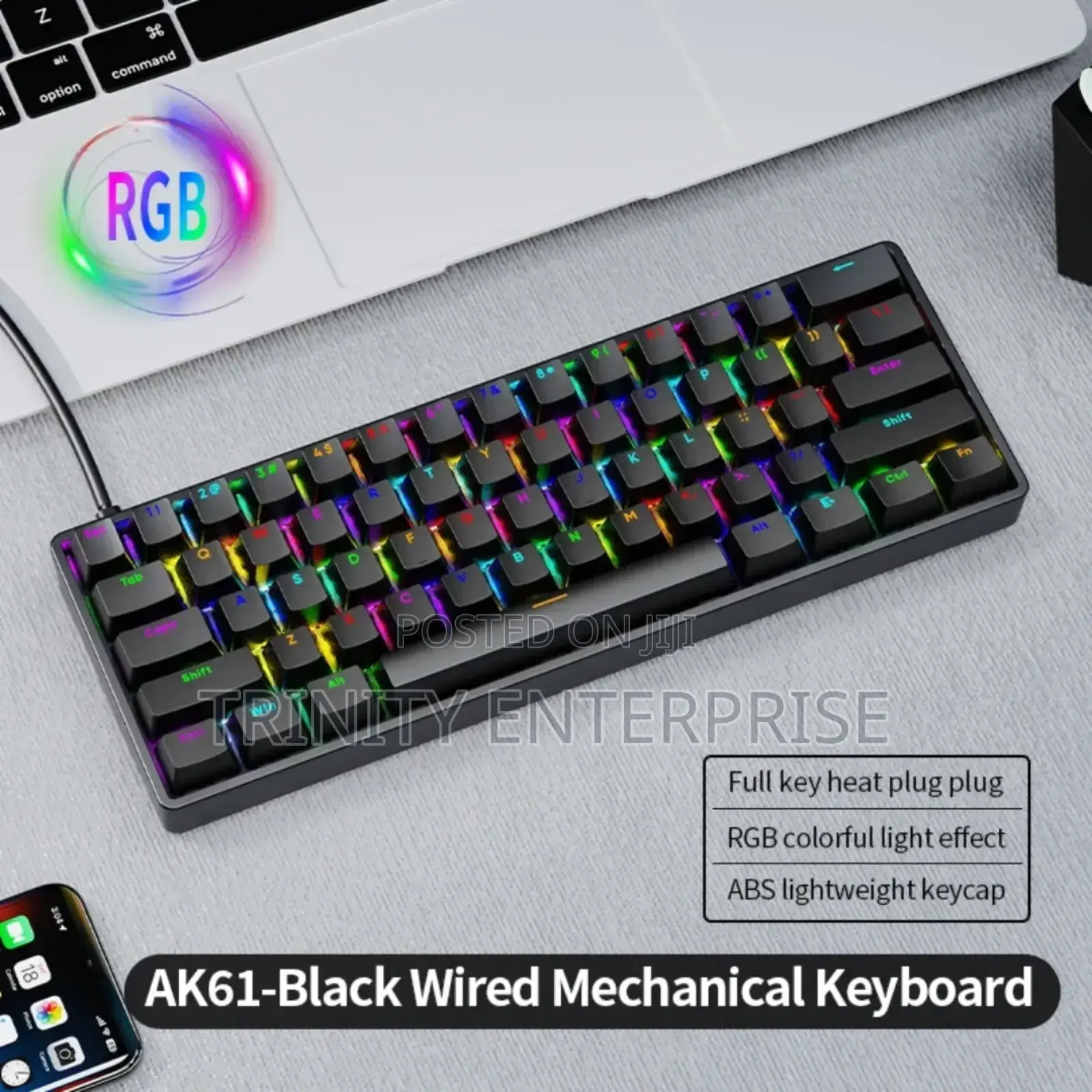 Hot Swapable Mechanical Gaming Keyboard 60% Blueswitch Gaing Keyboard