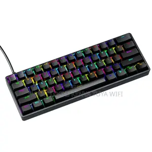 Usb Wired Hot Swappable Computer, Red Switch Gaming Keyboard 60%
