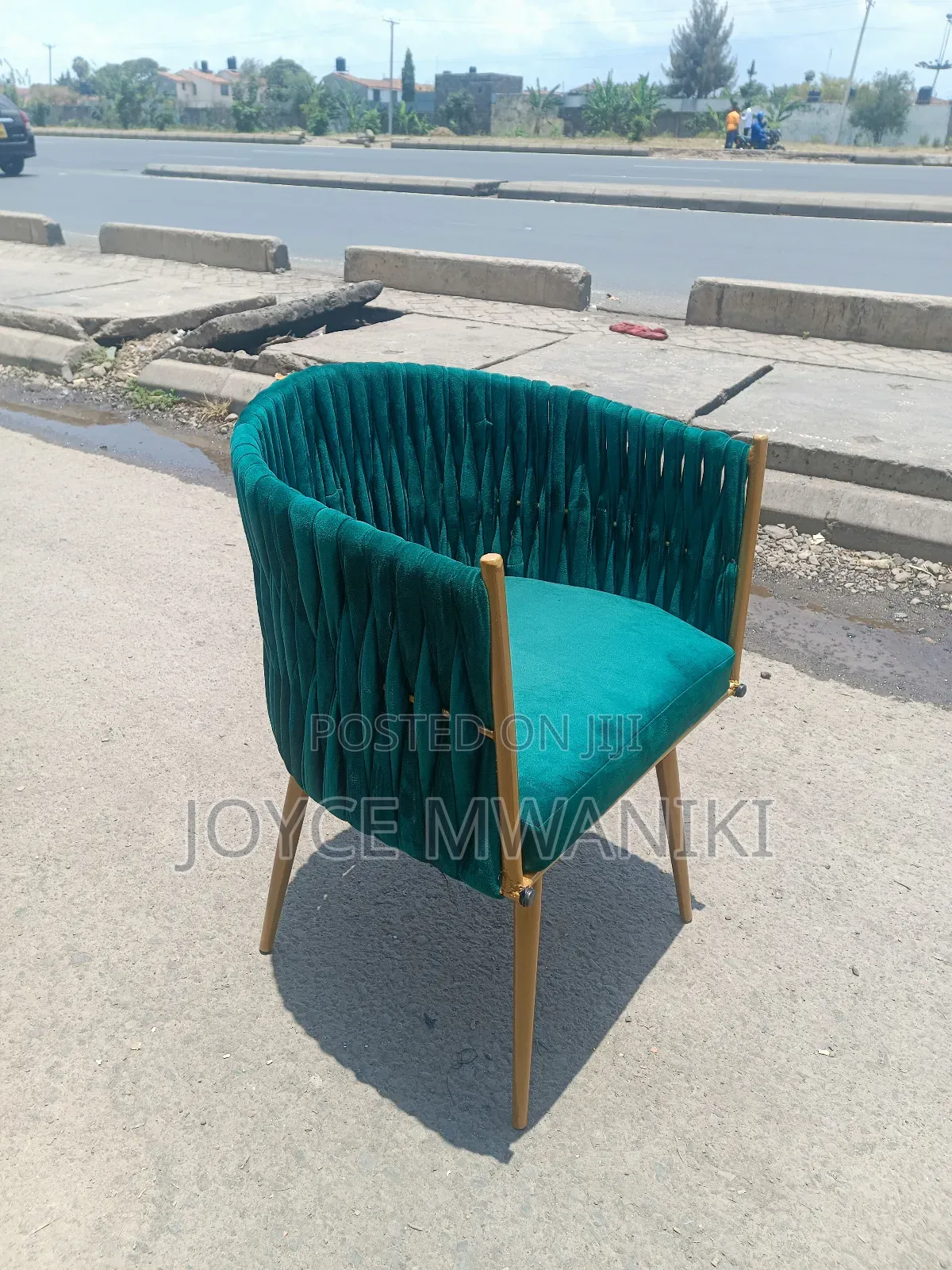 Modern Design Manicure Chair or Styling Seat, Green 