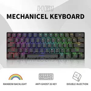 60% Mechanical Keyboard Black and White Keycaps
