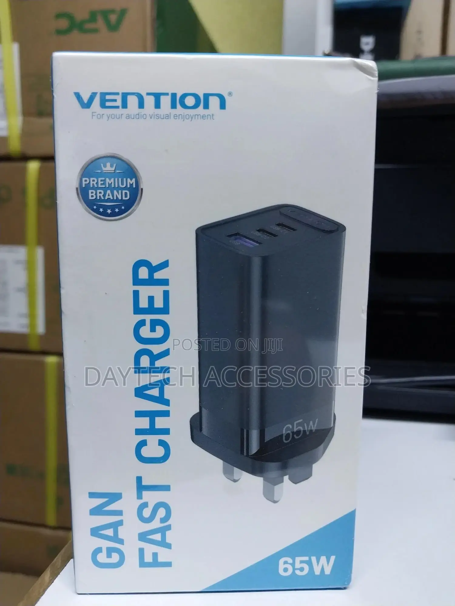 Vention 65w Gan Usb C Charger 3 Ports (C+C+A) PPS Pd Fast Charger
