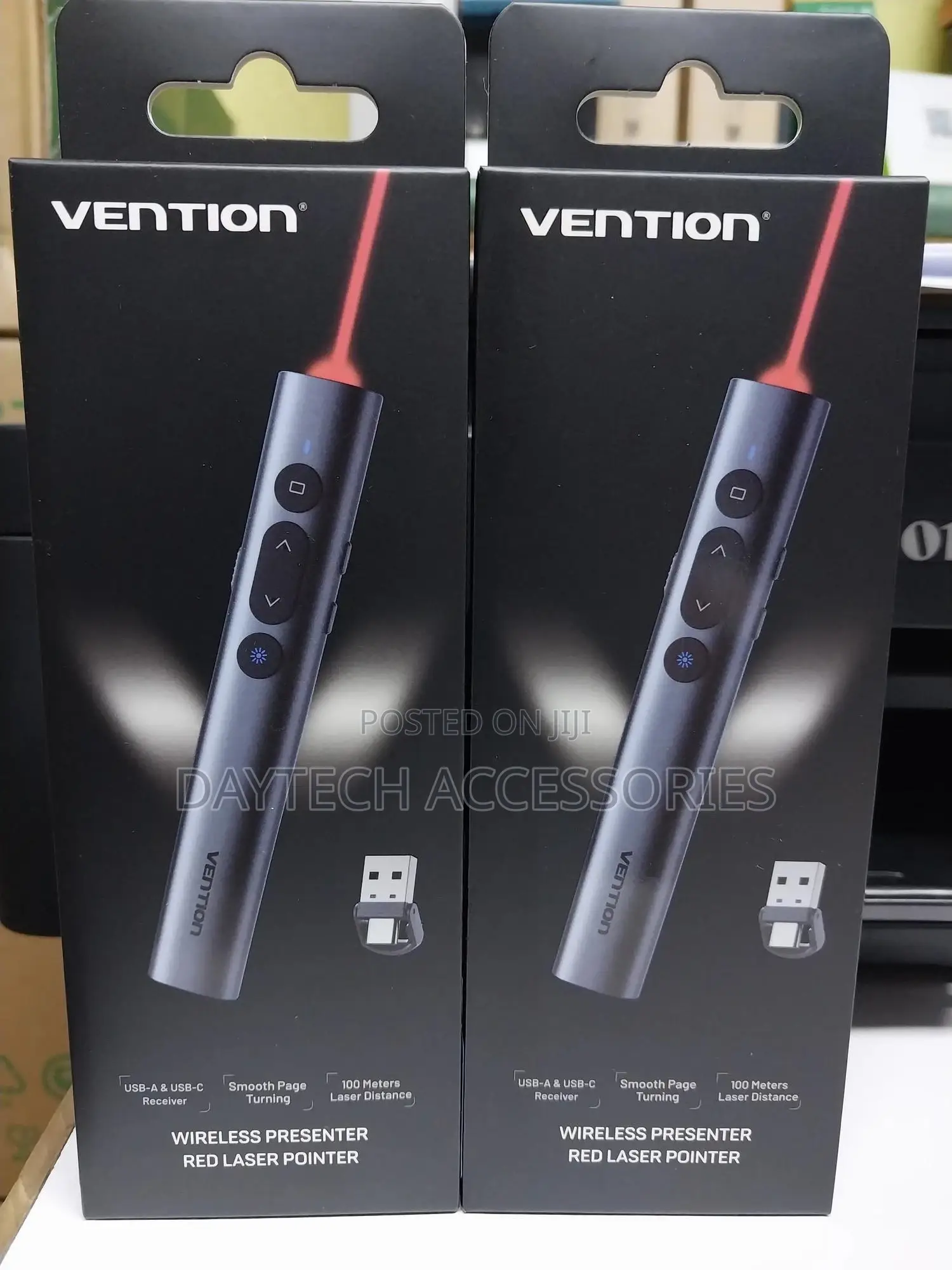 Vention Wireless Presentation Clicker With Red Laser Pointer 2.4ghz.
