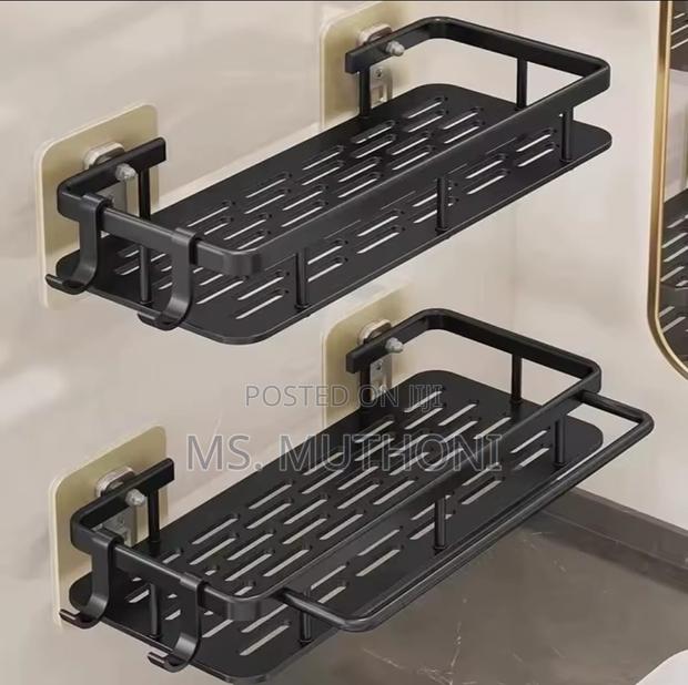 2 PCS Aluminum Alloy Rectangular Shelf With Towel Holder* - thumbnail 4