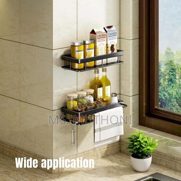 2 PCS Aluminum Alloy Rectangular Shelf With Towel Holder* - thumbnail 5
