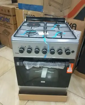 Color White. Mika 58by58 Standing Cooker. 3+1