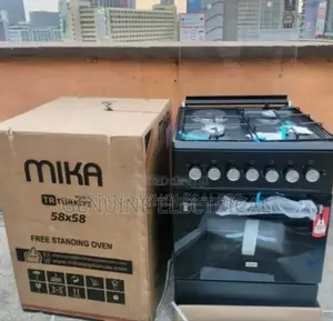 Colour Grey. Mika 58by58 Standing Cooker. 3+1