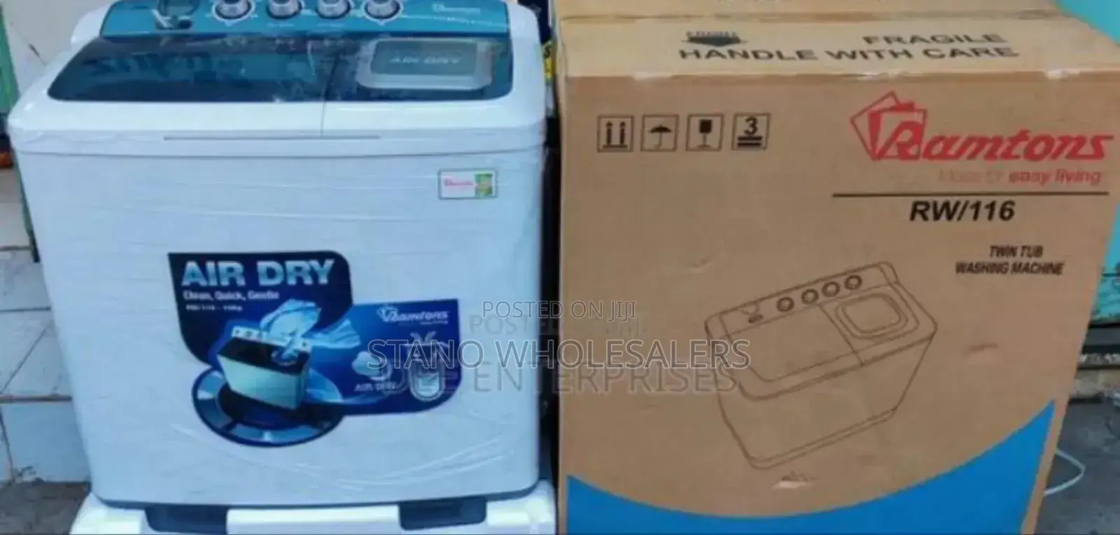 Colour White. Semi Automatic. Ramtons 12kgs Washing Machine