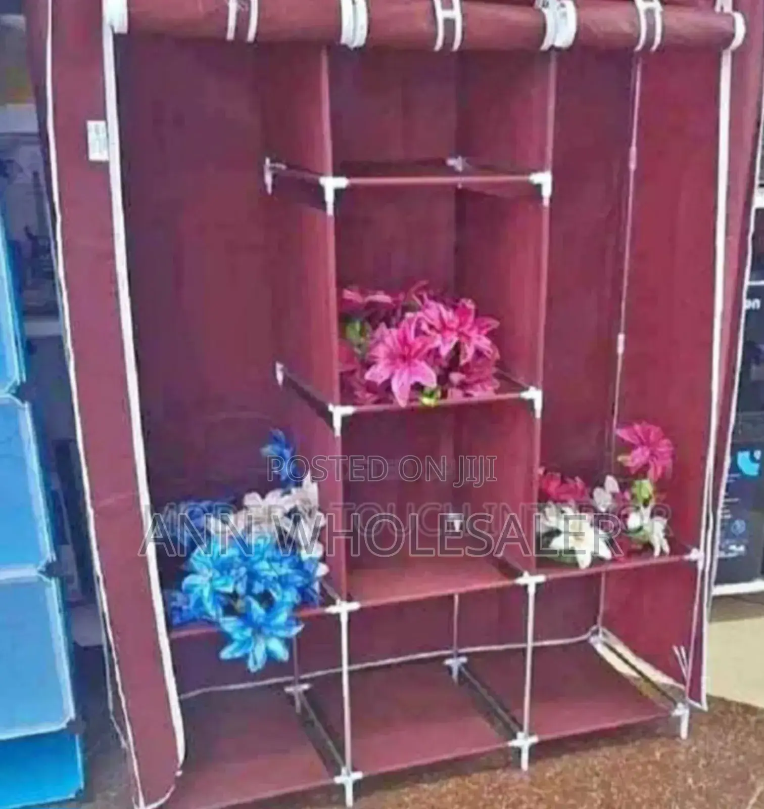 Wooden Metallic Wardrobe