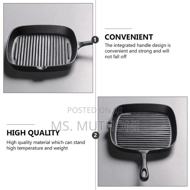 Black Griddle Pan / Steak Skillet - thumbnail 3