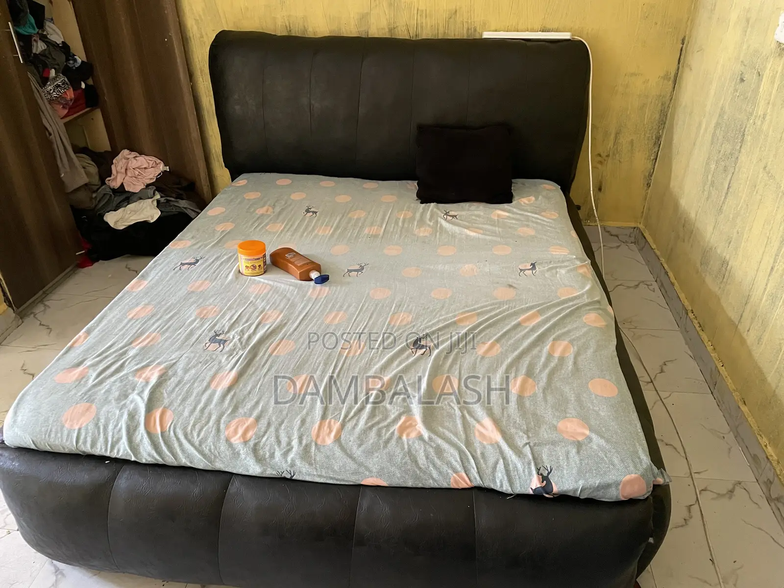 5 by 6 Leather Bed Only