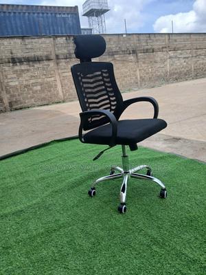 Secretarial Mesh Office Chair With Headrest - thumbnail 2