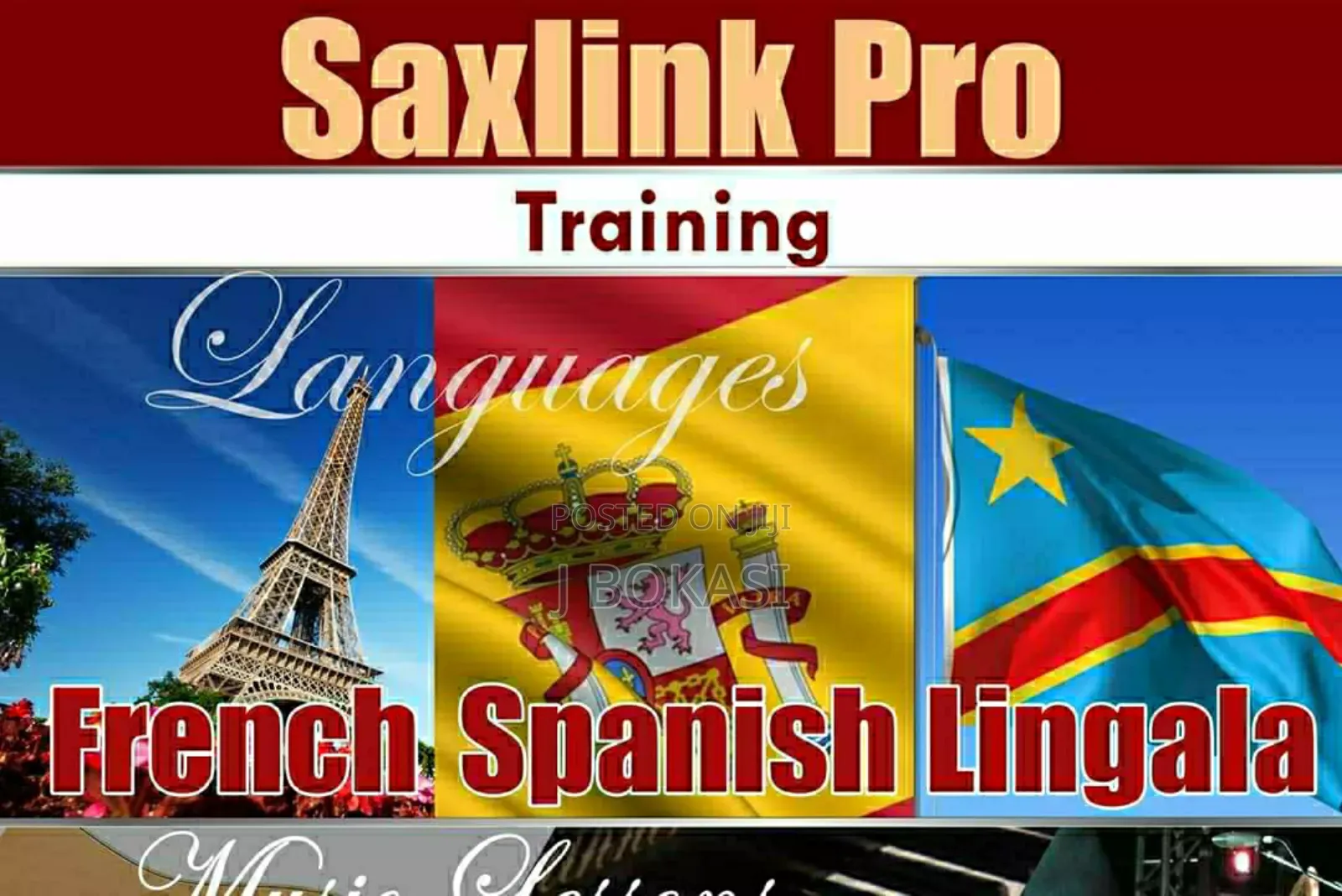 French, Spanish, Swahili, Portuguese, Lingala, English, Chinese Lesson