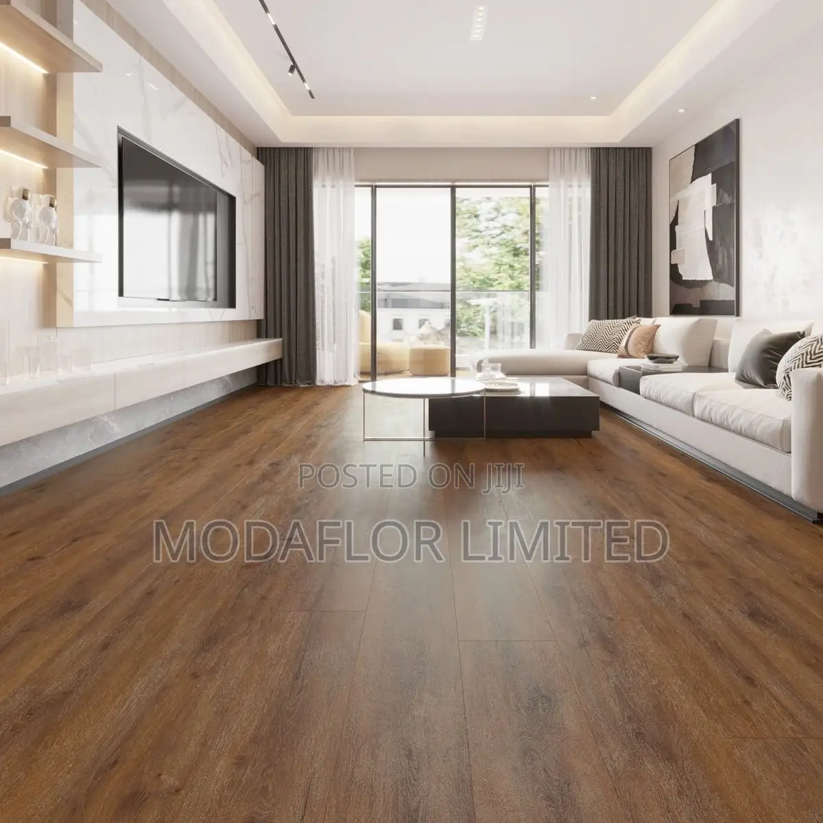 Zurich Walnut Anti Scratch SPC Flooring- No More Water Damage